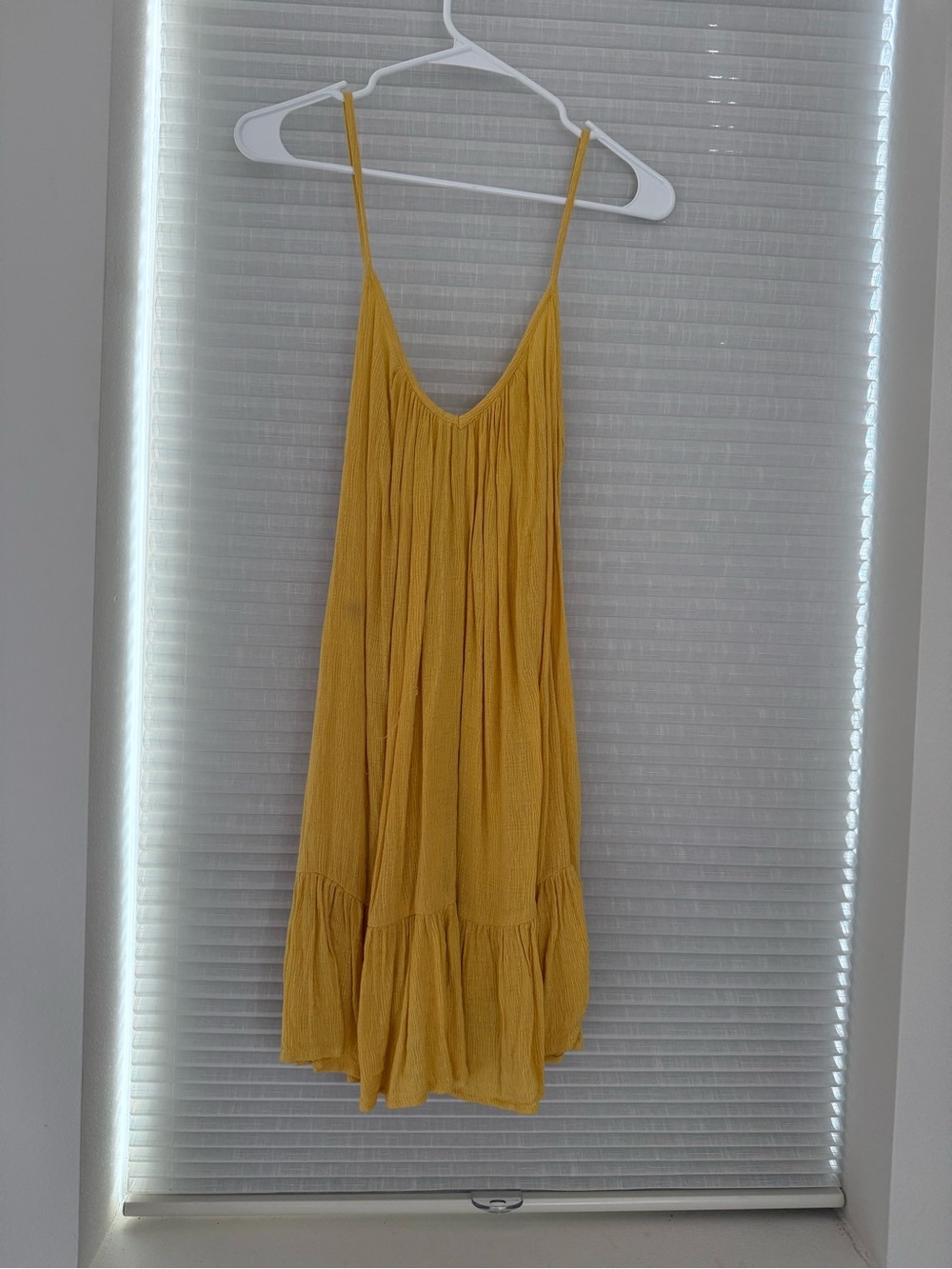 Billabong Mustard Yellow High-Low Tiered Maxi Dress